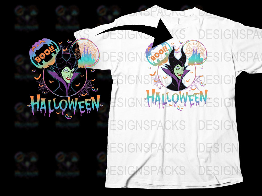 Spooky Halloween T-Shirt with Witch and Pumpkin Design, Unisex Tee, Graphic Holiday Apparel for All Ages