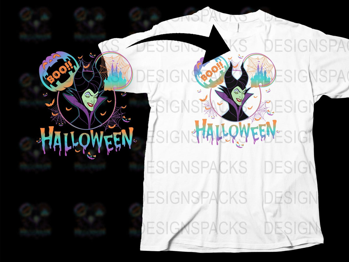 Spooky Halloween T-Shirt with Witch and Pumpkin Design, Unisex Tee, Graphic Holiday Apparel for All Ages