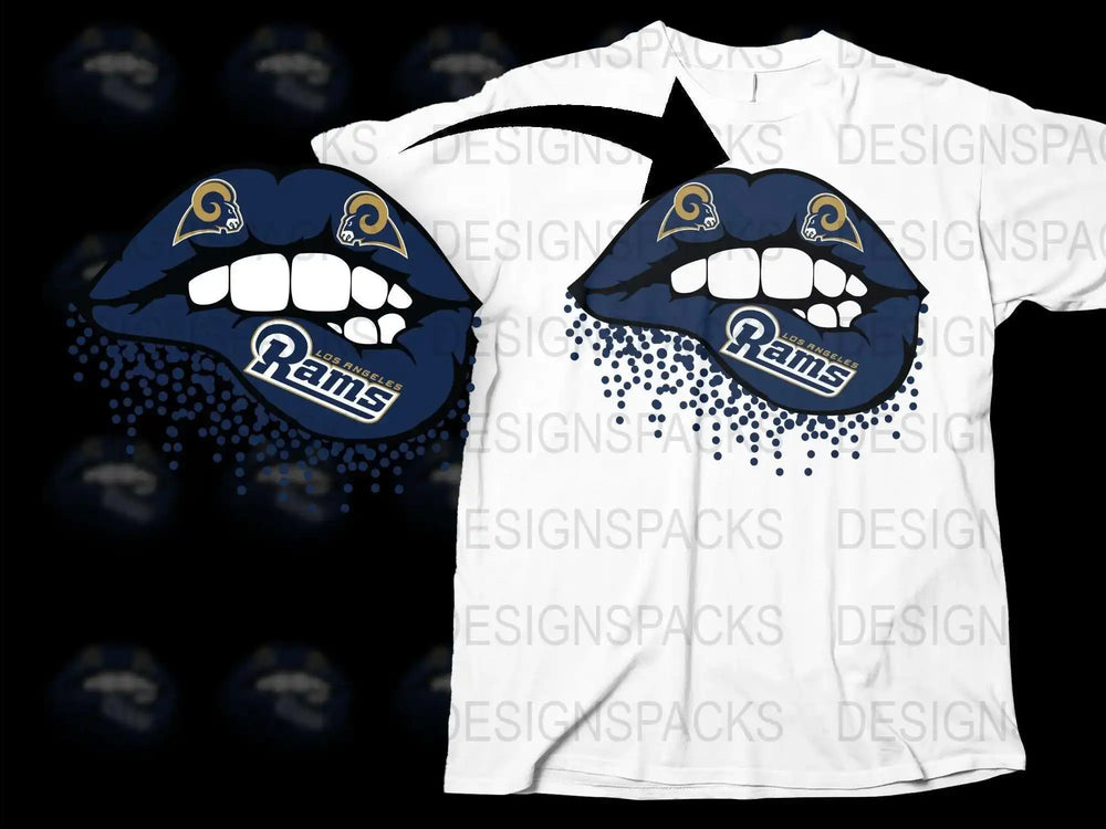 Los Angeles Rams Disintegrating Graphic T-Shirt, NFL Team Fan Apparel, Unique Sports Shirt, White Cotton Tee