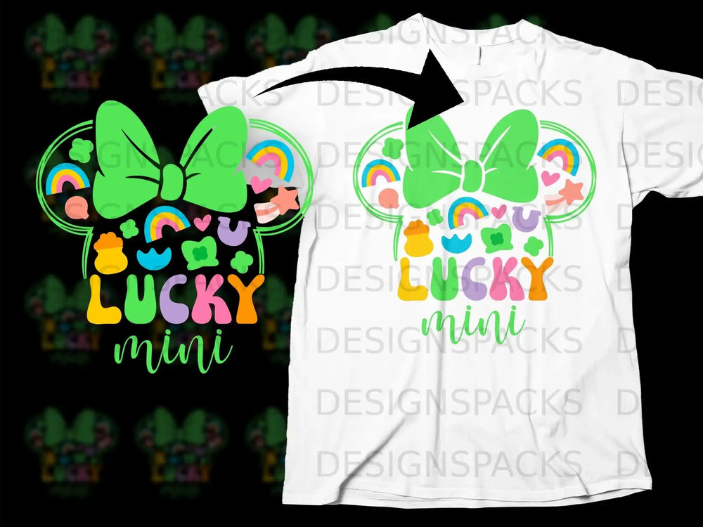 LUCKY mini Minnie Ears Rainbow Clover Heart product type