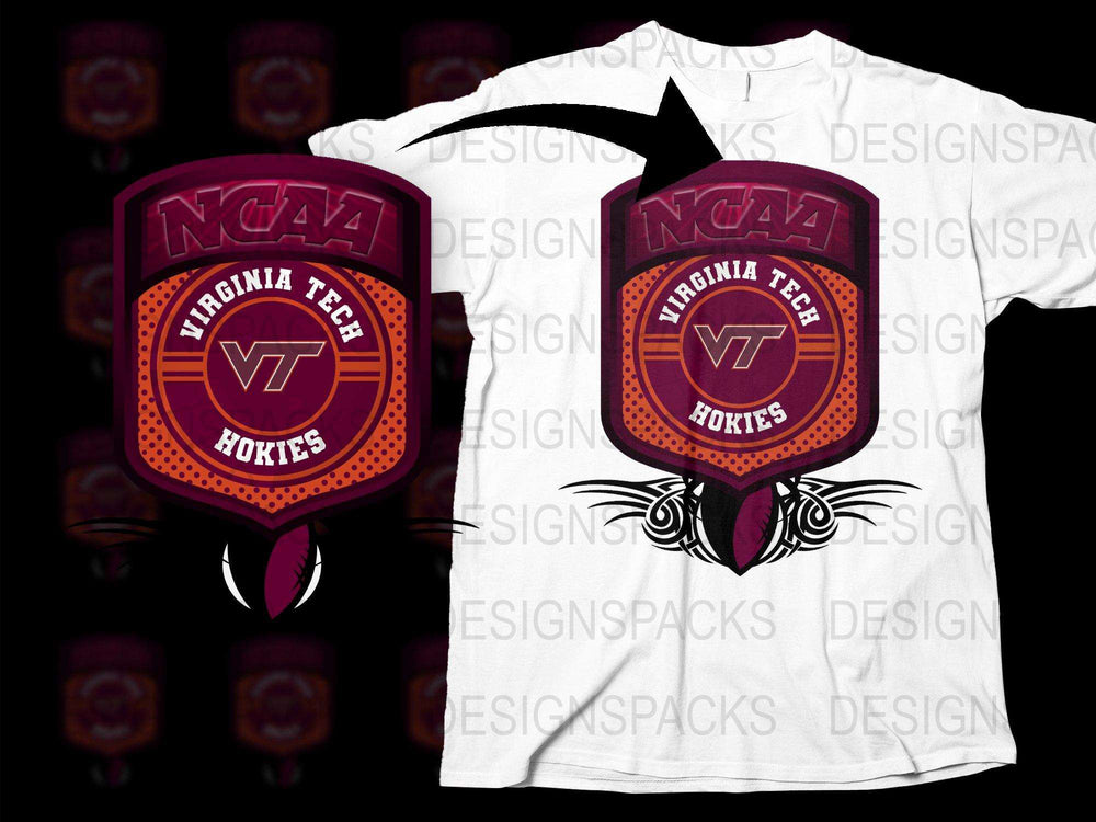 Virginia Tech Hokies NCAA Football Maroon T-Shirt, Collegiate Sports Apparel, Unisex Graphic Tee