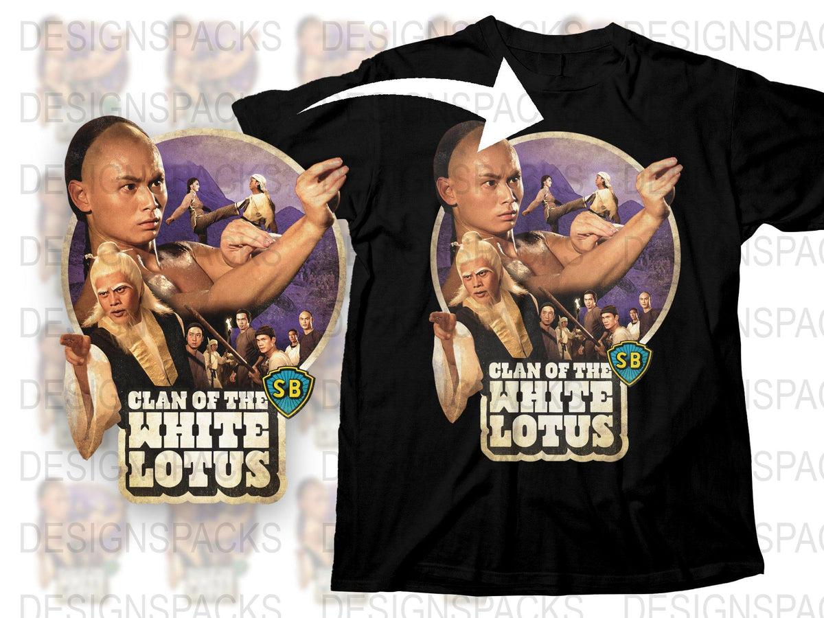 Clan of the White Lotus Movie Graphic T-Shirt, Martial Arts Vintage Style Unisex Tee, 80s Film Fan Apparel