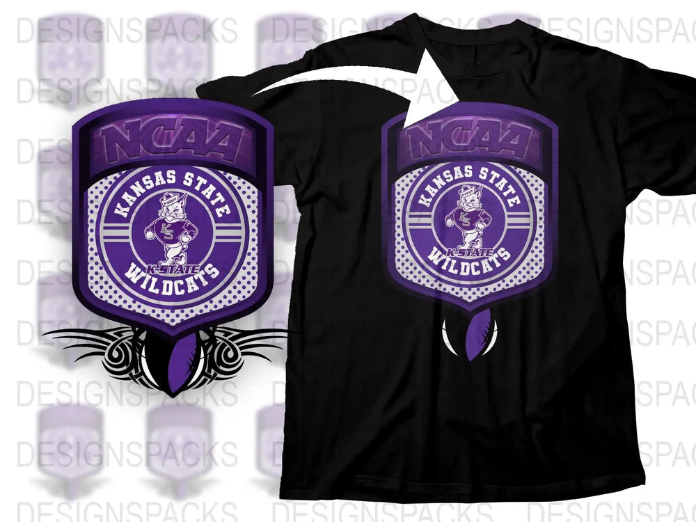 Kansas State Wildcats NCAA T-Shirt, Purple Logo Graphic Tee, College Sports Apparel, Unisex Fashion Shirt