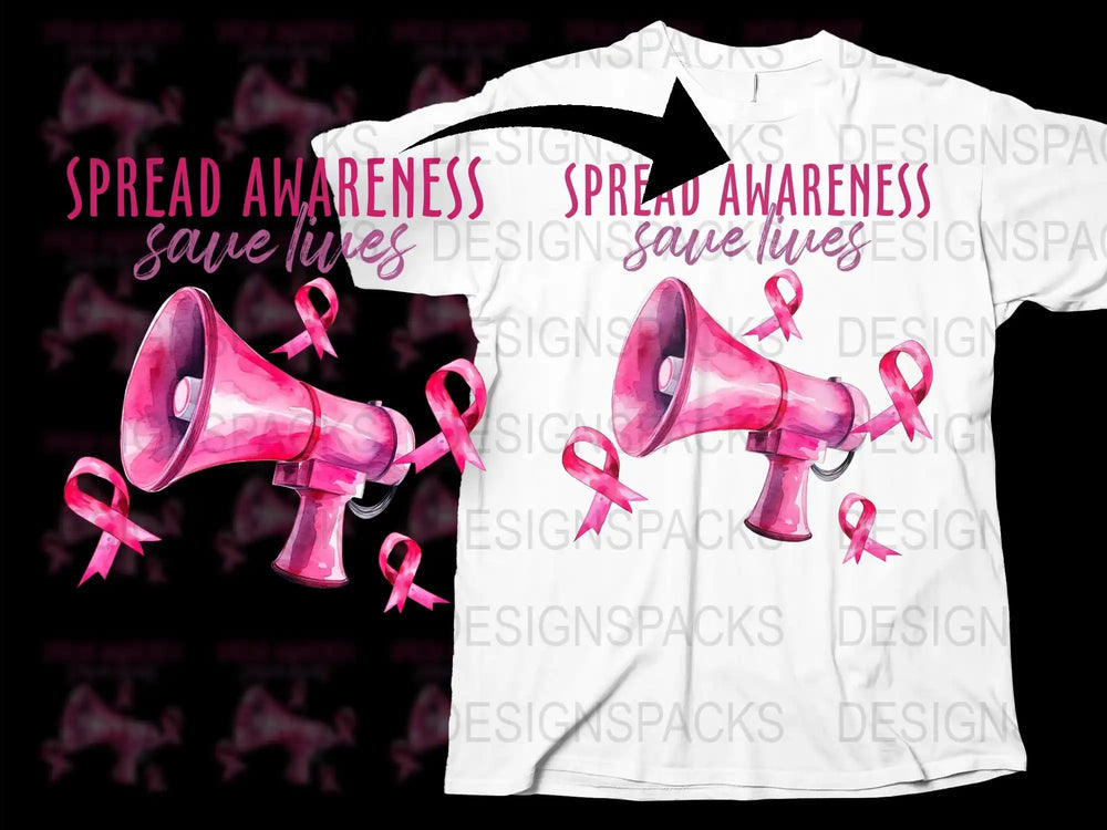 Breast Cancer Awareness T-Shirt, Spread Awareness Save Lives, Pink Ribbon Graphic Tee, Unisex Fashion Shirt