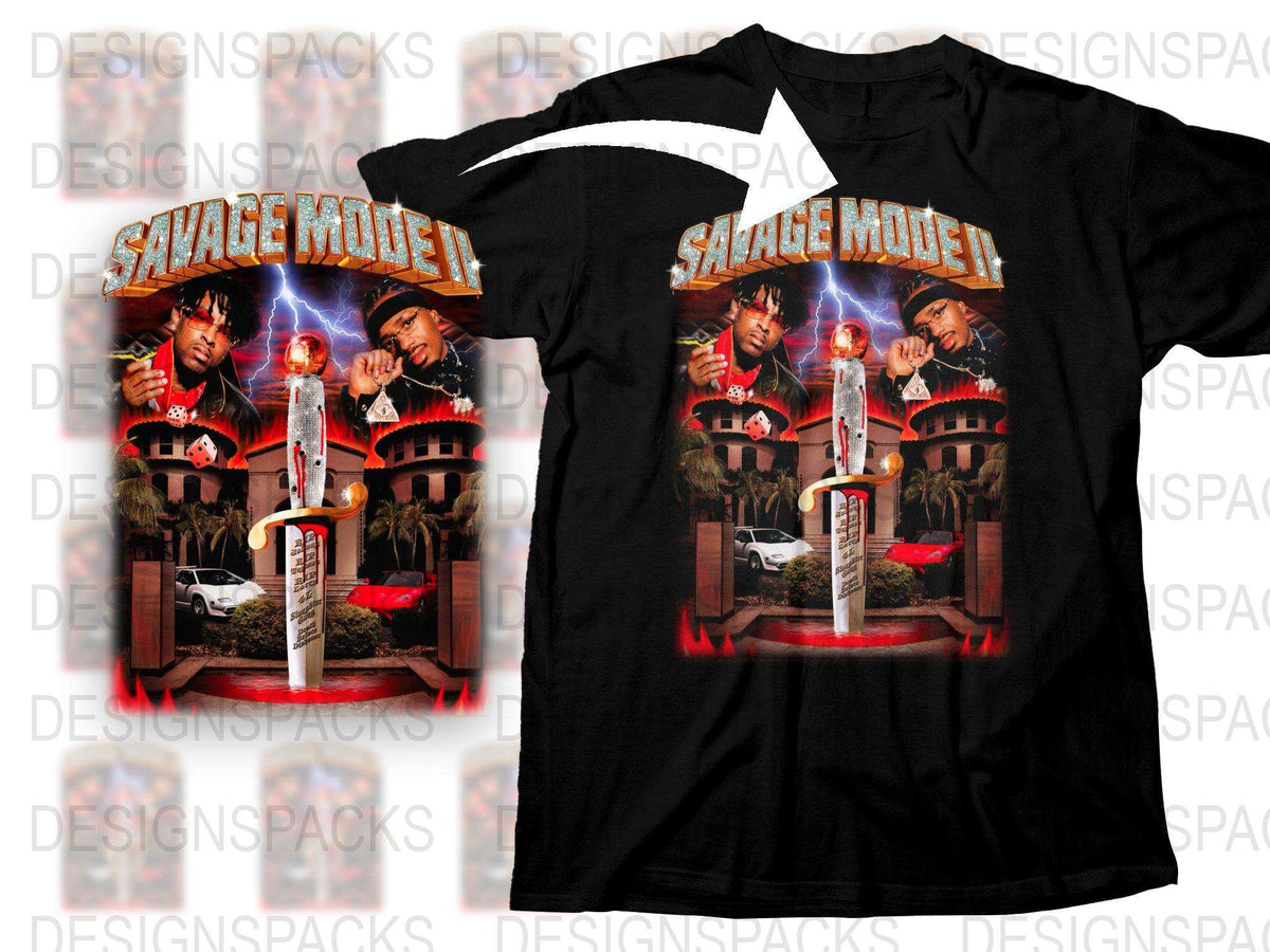 Savage Mode II Inspired Graphic T-Shirt, Hip Hop Merch, Music Album Tee, Fan Apparel, Unisex Clothing
