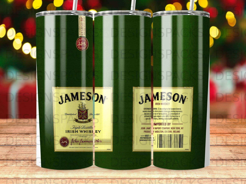 Jameson Irish Whiskey bottle with label featuring triple distilled and established 1780.