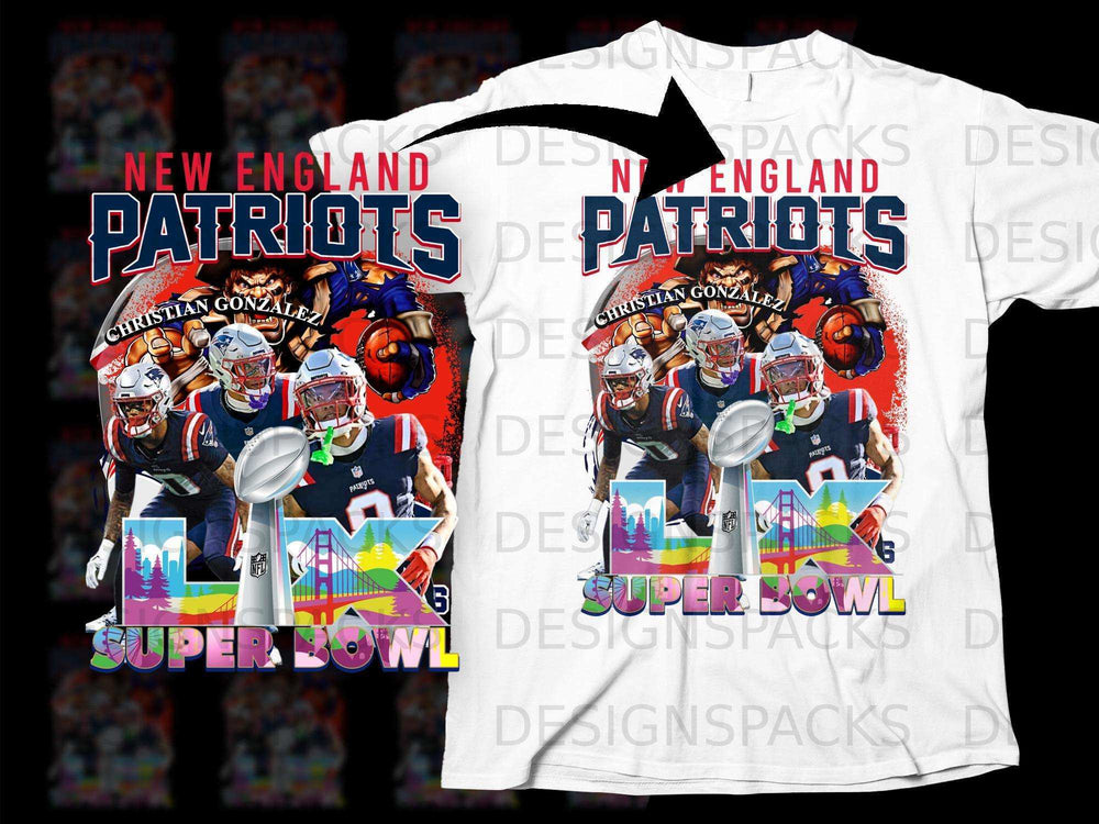 New England Patriots Super Bowl Team Graphic Shirt