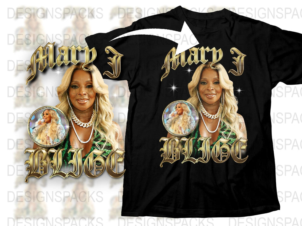 Mary J Blige Fan T-Shirt, Hip Hop Icon Graphic Tee, Vintage Style Concert Shirt, Music Legend Apparel, Gift for Fans