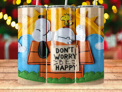 Snoopy on a background of yellow sun rays holding a sign that says 