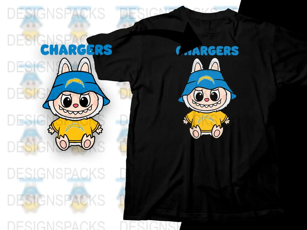 Cute Blue Hat Cartoon Character T-Shirt, Kids Funny Animal Graphic Tee, Unisex Children's Clothing
