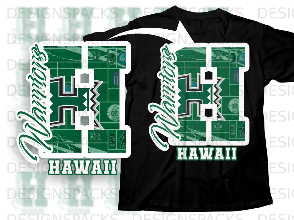 Hawaii Warriors T-Shirt Bold Graphic Design Tee