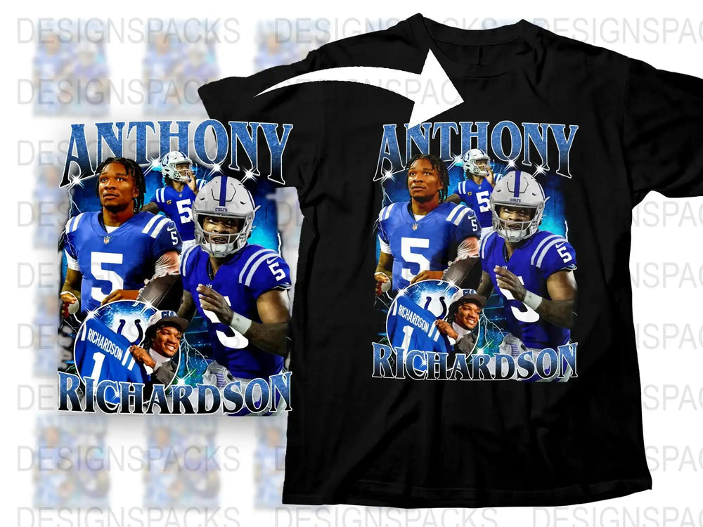 Anthony Richardson Custom Football T-Shirt, Sports Fan Gift, Personalized Graphic Tee, Athlete Inspired Design