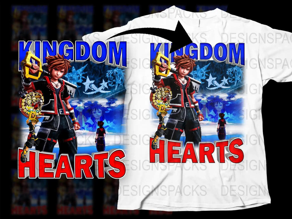 Kingdom Hearts T-Shirt, Sora Graphic Tee, Unisex Video Game Shirt, Fan Art Apparel, Gift for Gamers