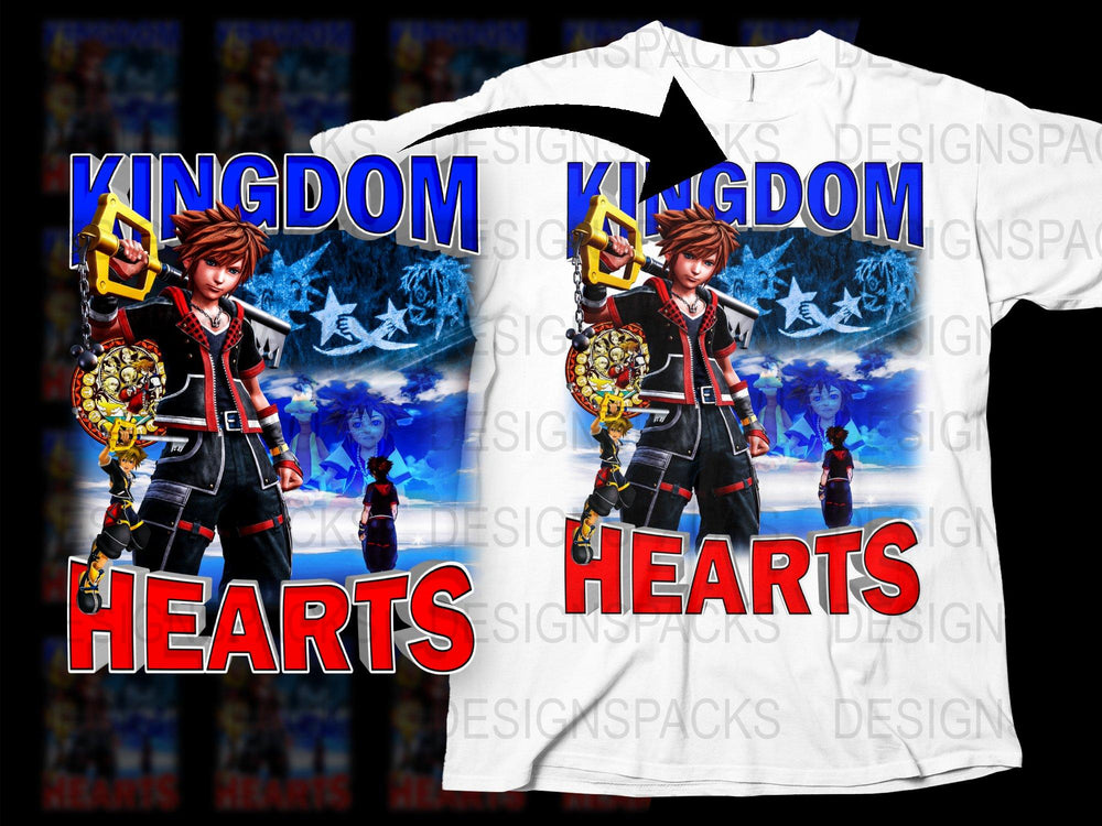 Kingdom Hearts T-Shirt, Sora Graphic Tee, Unisex Video Game Shirt, Fan Art Apparel, Gift for Gamers