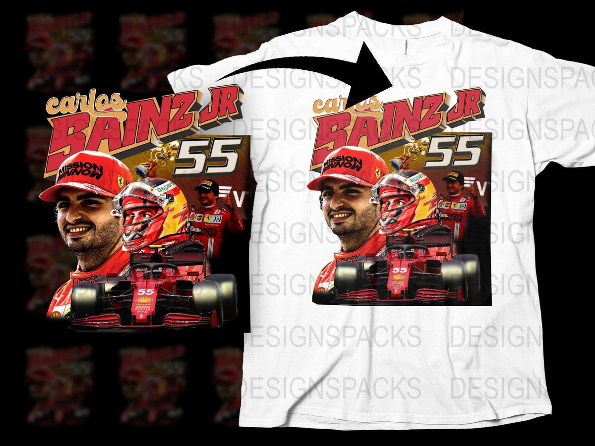 Race Car T-Shirt, Custom Carlos B.R Driver Tee, Racing Team Graphic Shirt, Motorsport Apparel, Fan Gift Idea, Size 55