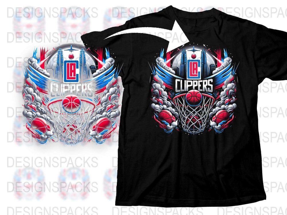Los Angeles Clippers T-Shirt, Basketball Graphic Tee, Sports Fan Apparel, Bold Team Colors, Unisex Sizes