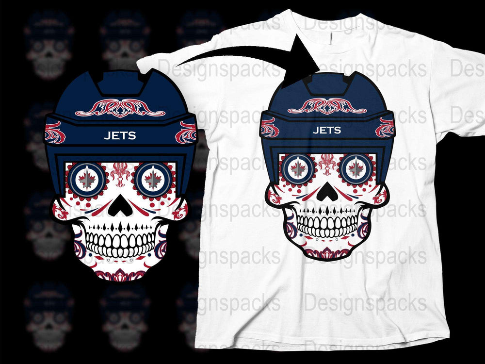 Skull Print T-Shirt and Baseball Cap Set, Edgy Streetwear, Red White Blue, Graphic Tee and Hat Combo, Unique Urban Apparel