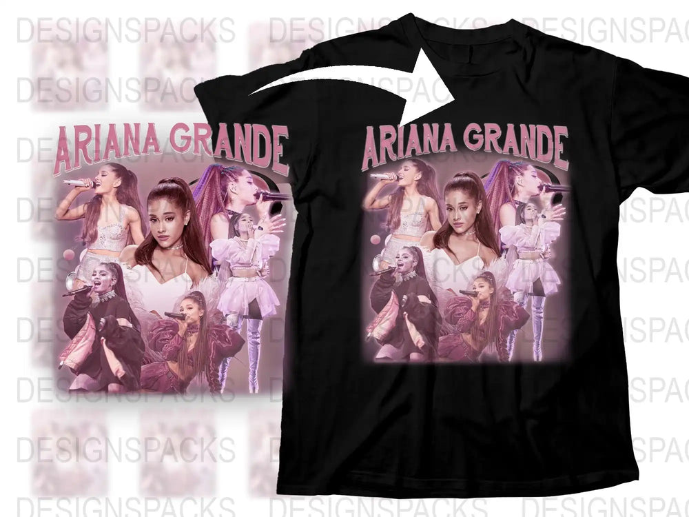 Ariana Grande Collage T-Shirt, Pop Music Fan Merch, Singer Photo Print Tee, Gift for Music Lovers