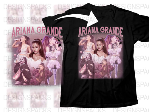 Ariana Grande Collage T-Shirt, Pop Music Fan Merch, Singer Photo Print Tee, Gift for Music Lovers