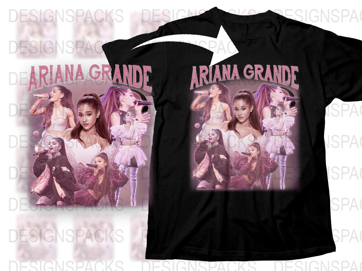 Ariana Grande Collage T-Shirt, Pop Music Fan Merch, Singer Photo Print Tee, Gift for Music Lovers