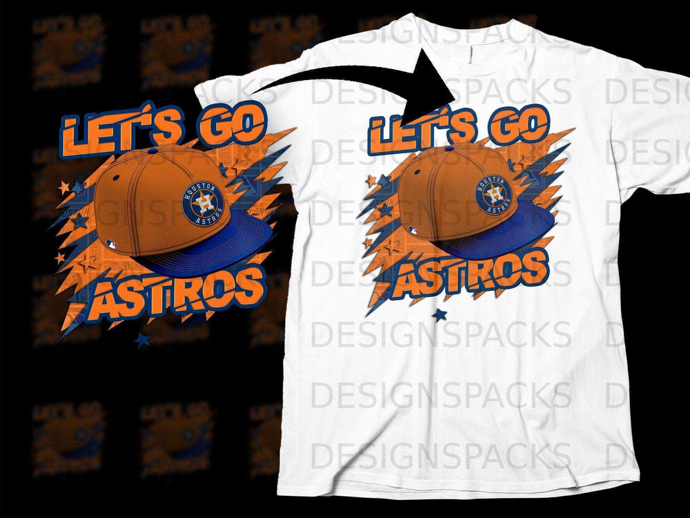 Let's Go Astros Houston Baseball Graphic T-Shirt