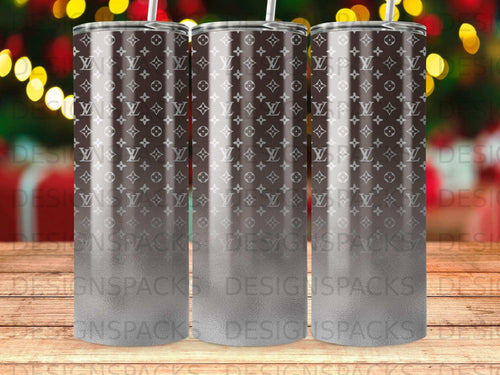 Monogram Style Pattern Brown Grey Fade Tumbler product type