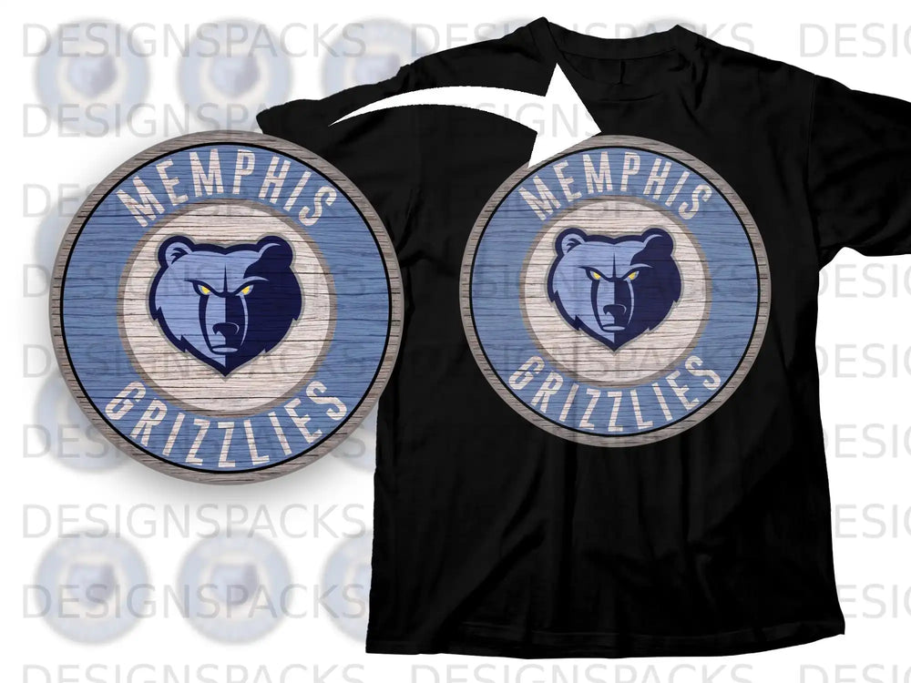 Memphis Grizzlies Logo Graphic Print T-shirt