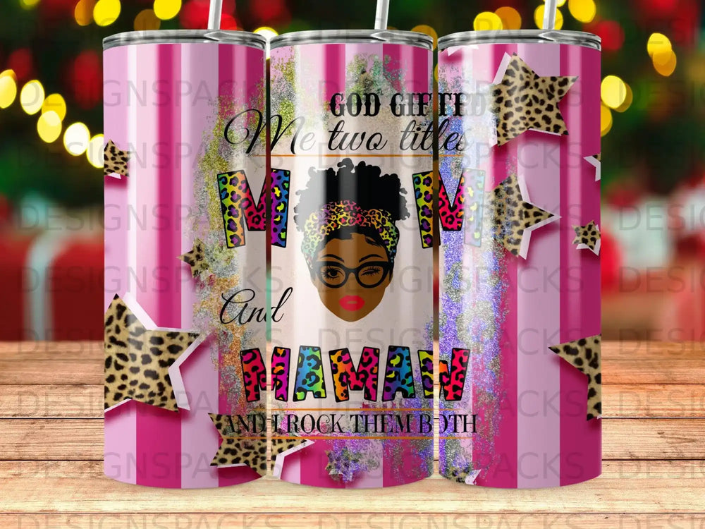 Two litlle mama with leopard print and text.