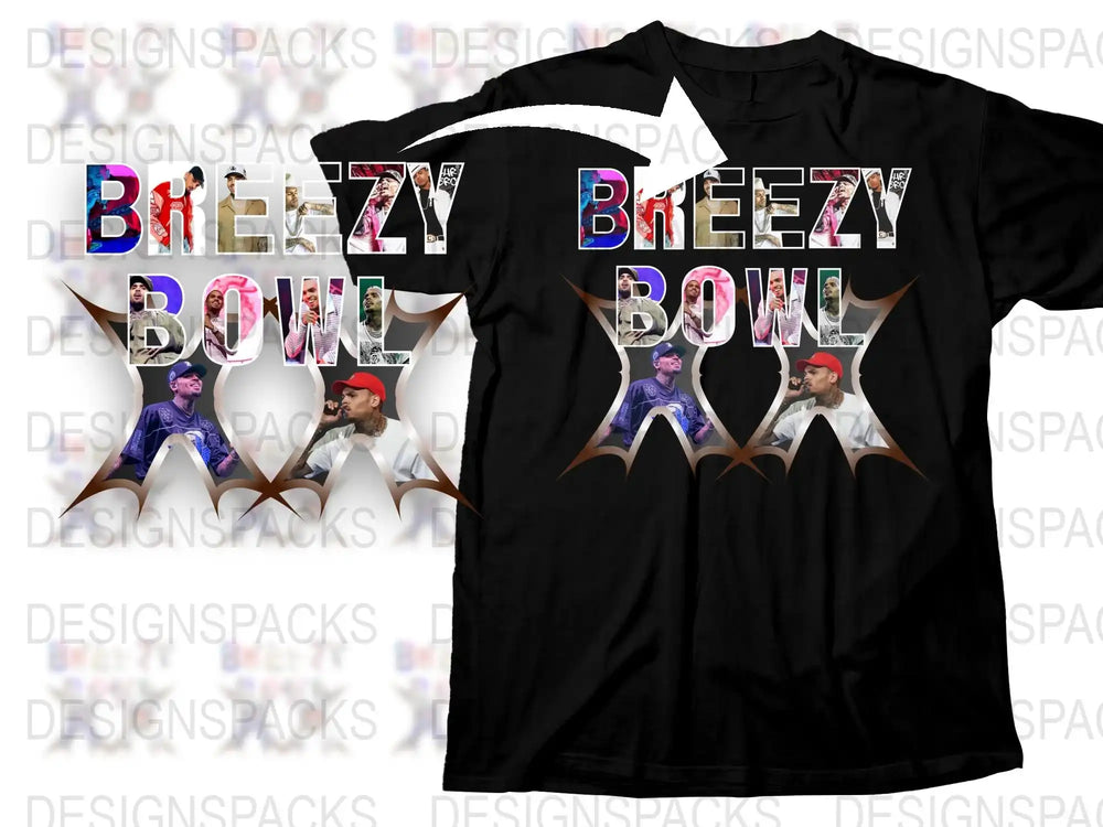 Breezy Bowl Graphic T-Shirt, Colorful Typography Design, Unisex Fashion Tee, Unique Casual Wear