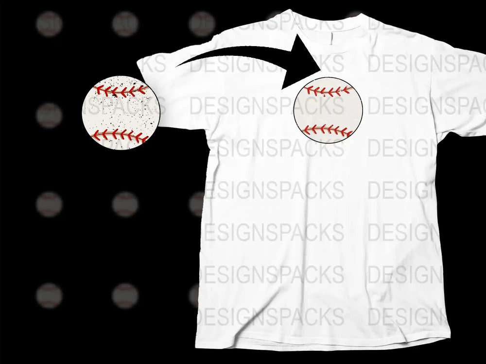 Men's White Baseball T-Shirt with 3D Ball Design, Casual Sports Tee, Soft Cotton, Athletic Wear, Gift for Sports Lovers