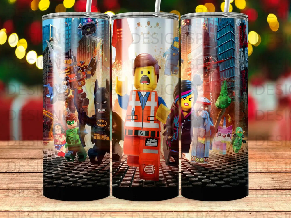 Emmet, Batman, Wyldstyle, and other Lego Movie characters on a dark, textured background.