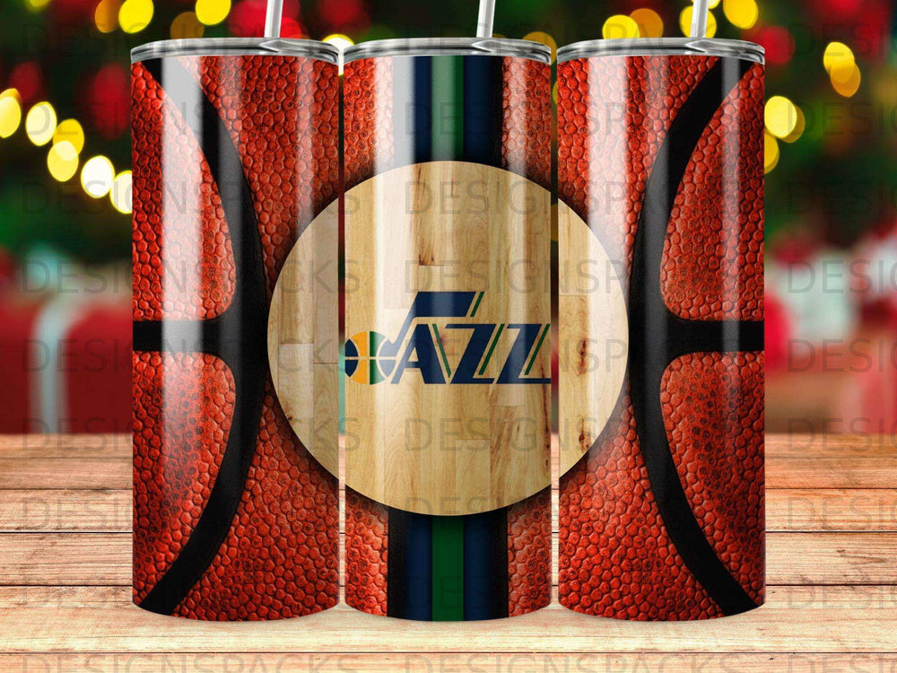 Basketball Texture Jazz Logo Wood Pattern Tumbler product type