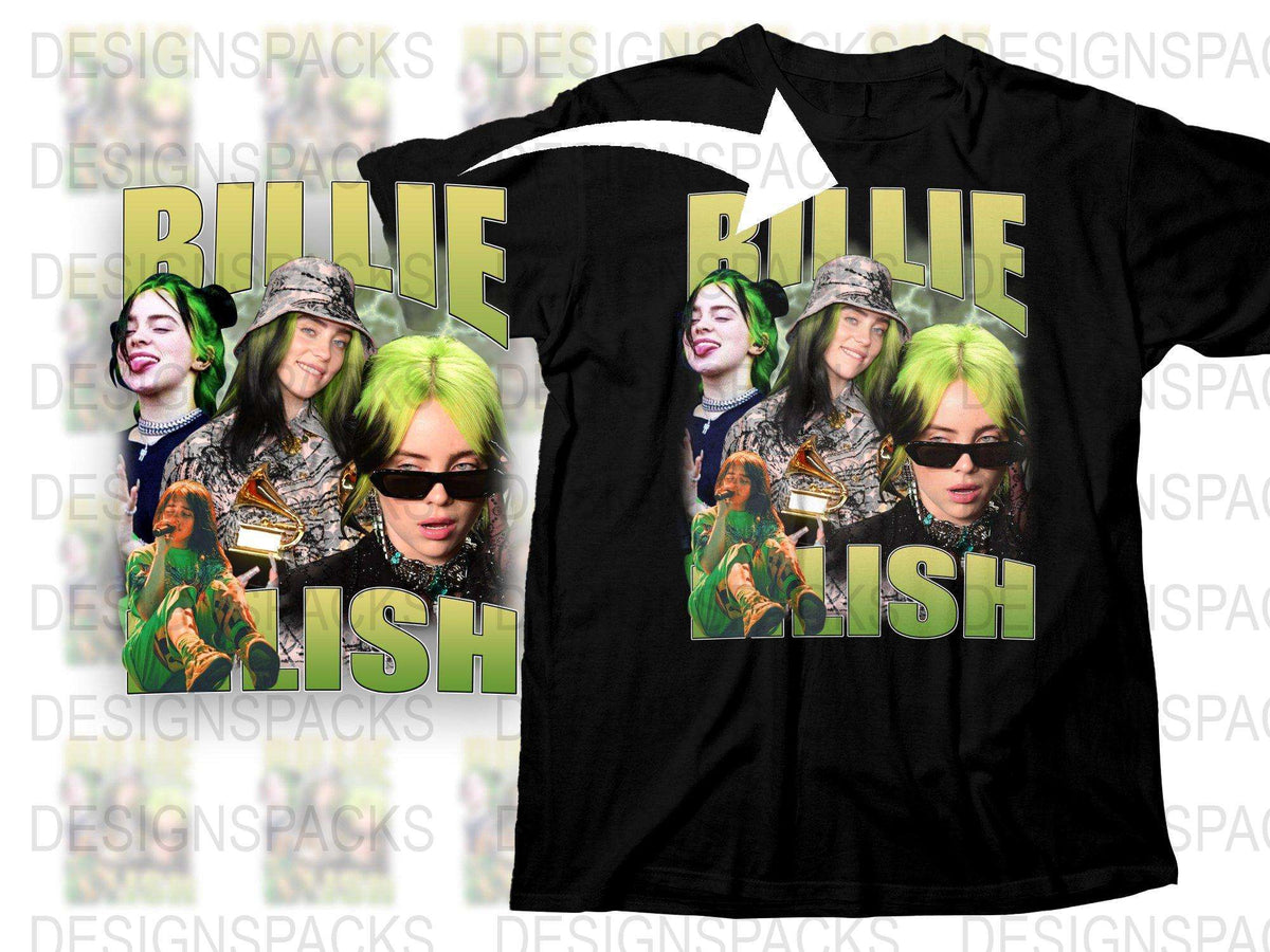 Billie Eilish Inspired Graphic T-Shirt, Trendy Pop Music Fan Tee, Unique Gift, Fashionable Streetwear Style Top