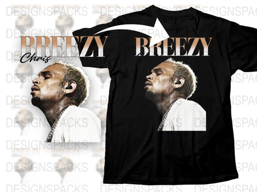 Hip Hop Artist Inspired Graphic Tee, Black T-Shirt with Celebrity Portrait, Trendy Music Fan Apparel