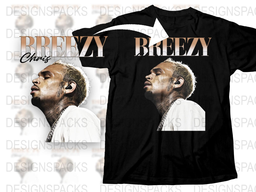 Hip Hop Artist Inspired Graphic Tee, Black T-Shirt with Celebrity Portrait, Trendy Music Fan Apparel