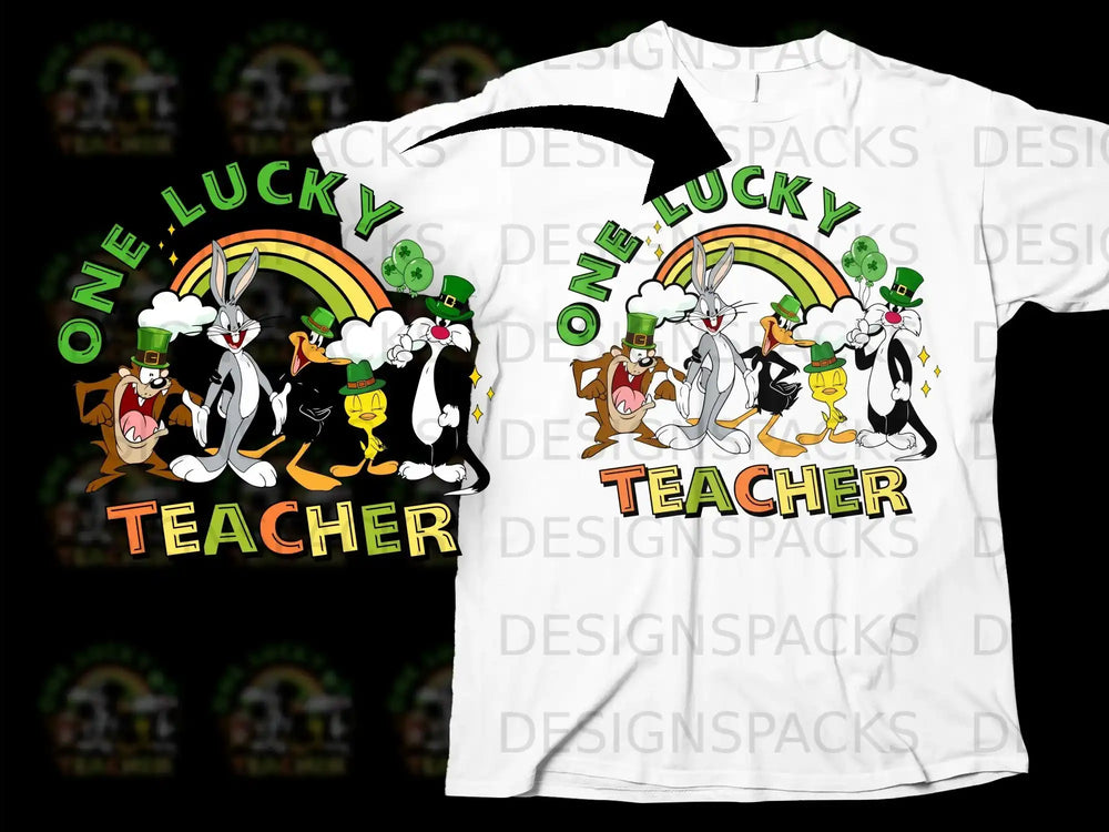 One Lucky Teacher Looney Tunes St Patricks Day product type