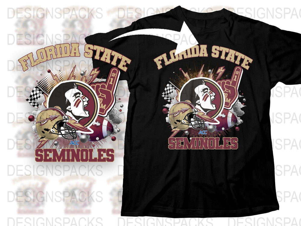Florida State Seminoles Graphic T-Shirt, College Football Fan Apparel, Sports Team Tee