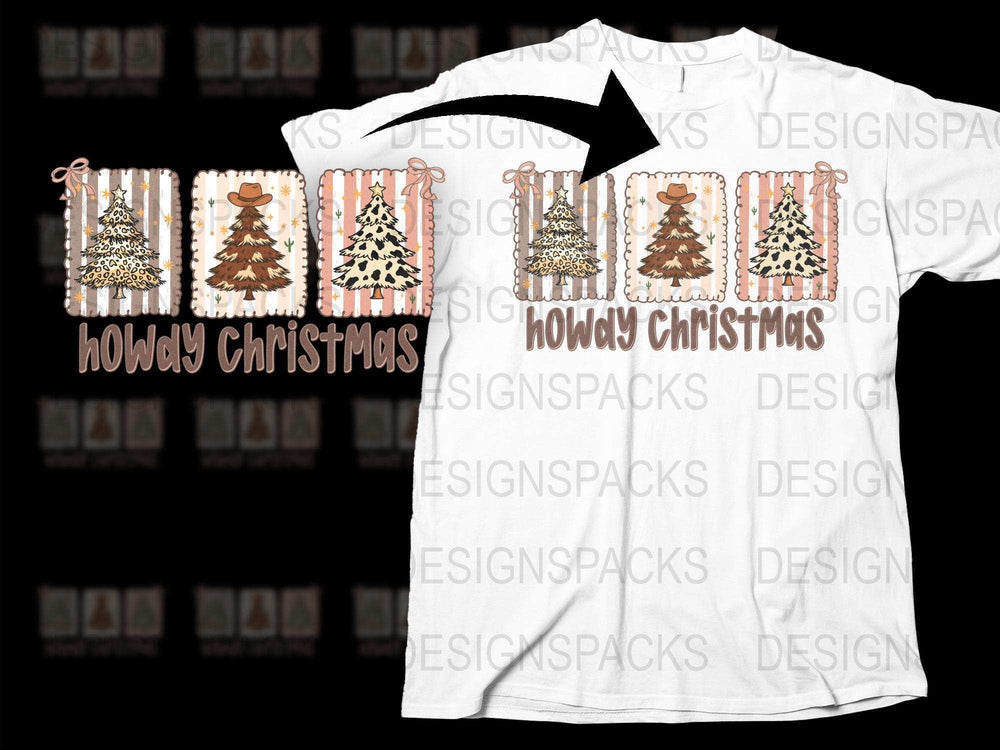 Holiday Christmas T-Shirt, Festive Tree Designs, Cute Winter Apparel, Unique Gift Idea, Unisex Fashion