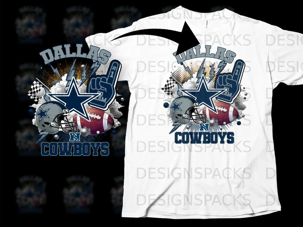 Dallas Cowboys Football Team Fan Graphic T-Shirt