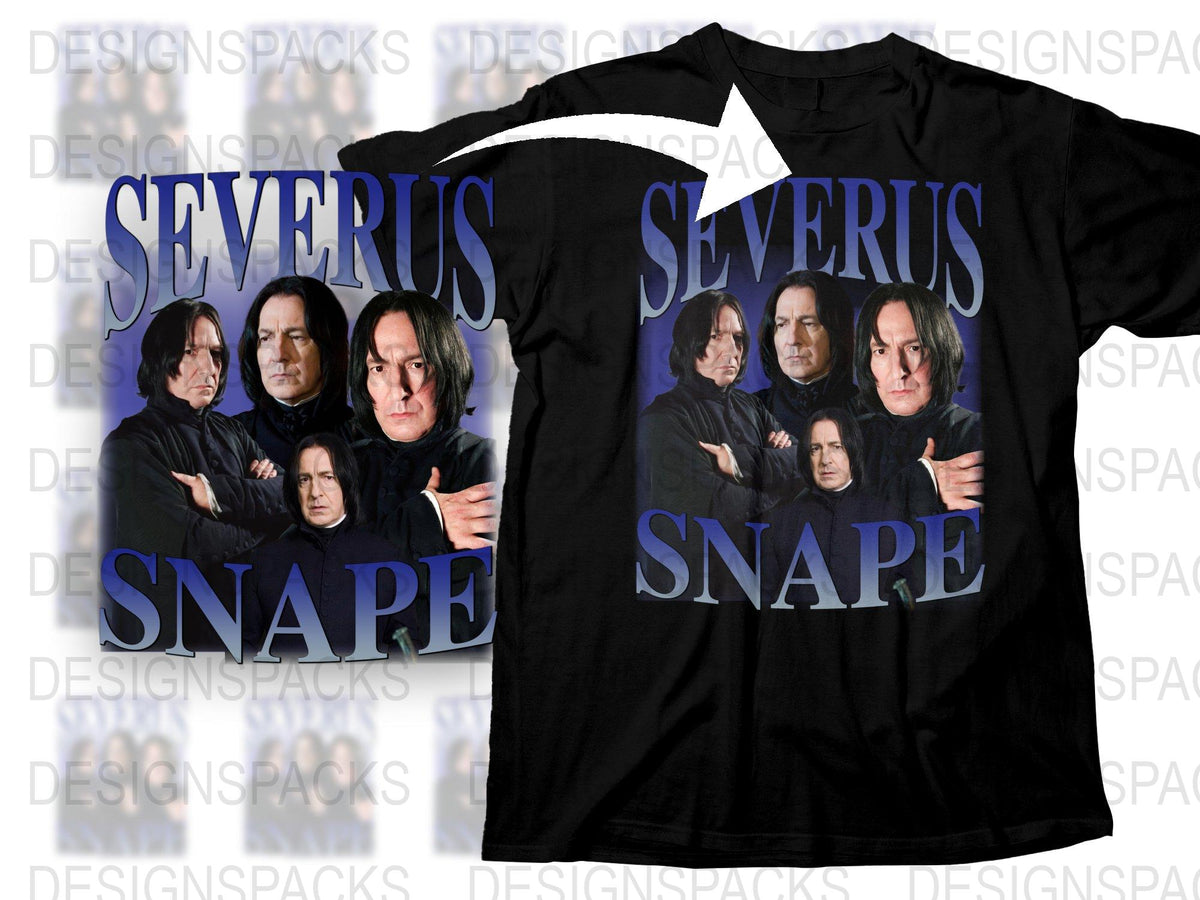 Severus Snape T-Shirt, Wizard Movie Inspired Graphic Tee, Unisex Black Cotton Shirt, Fan Gift Idea