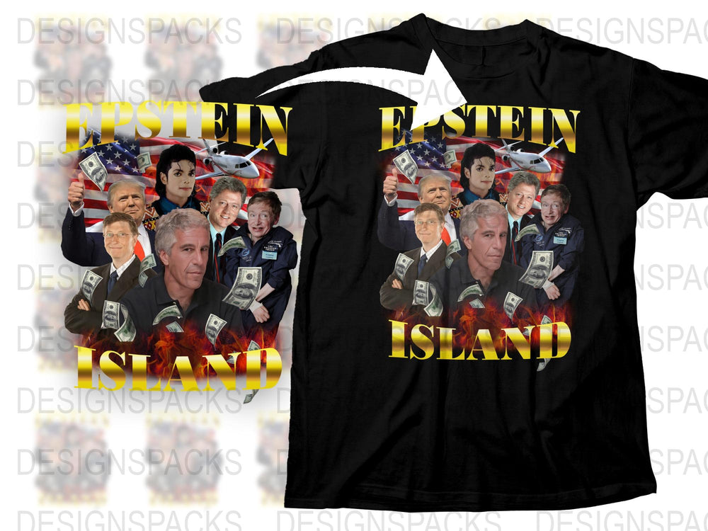 Epstein Island T-Shirt, Controversial Graphic Tee, Political Satire, Bold Statement Shirt, Men's and Women's Sizes Available
