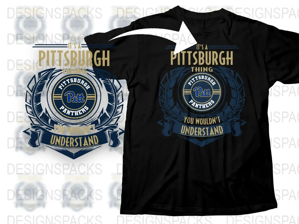 Pittsburgh Fan T-Shirt, It's a Pittsburgh Thing, Sports Team Apparel, Black Cotton Tee
