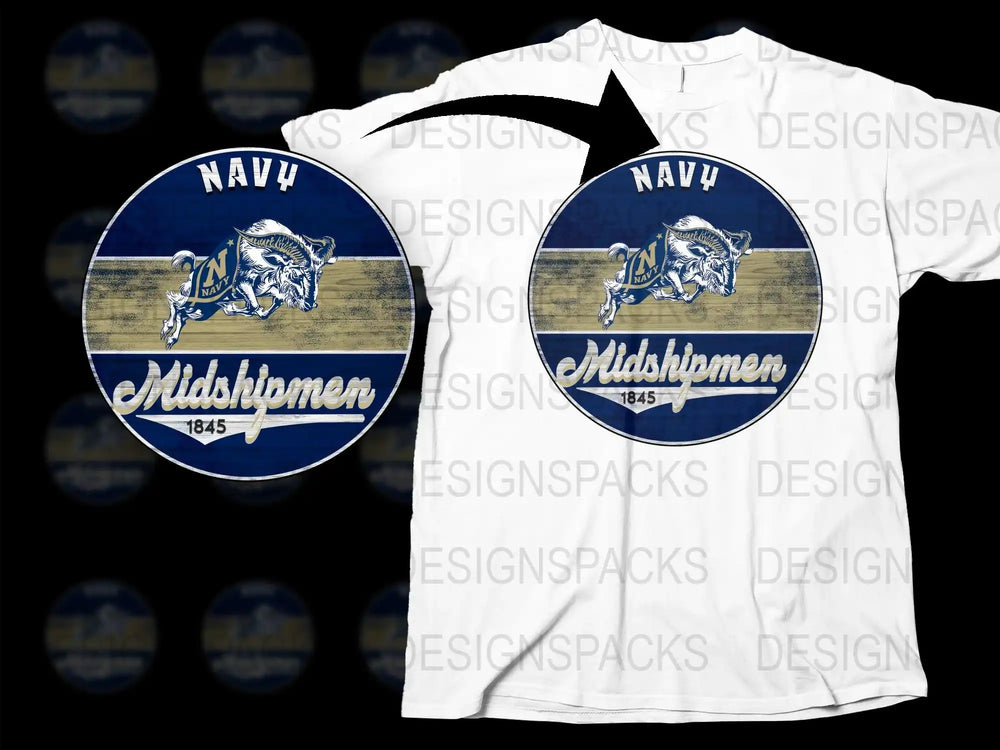 Vintage Navy Midshipmen T-Shirt, Nautical College Apparel, Retro Naval Academy Tee, Patriotic Sports Fan Gift, Unique Graphic Design