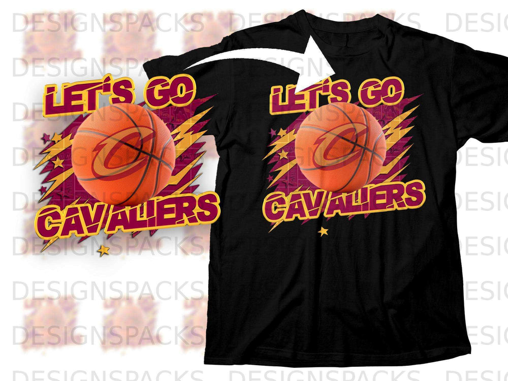 Let's Go Cavaliers Basketball Graphic Shirt