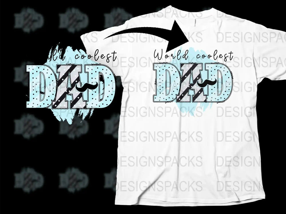 World's Coolest Dad T-Shirt, Perfect Father's Day Gift, Trendy Dad Tee, Graphic Print Shirt