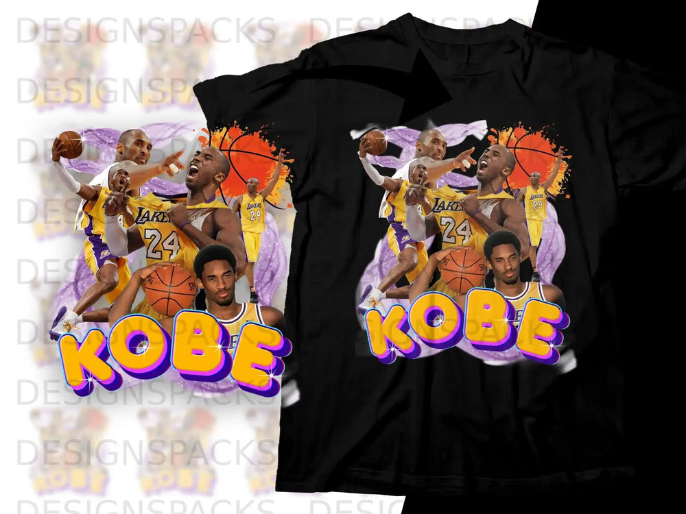 Kobe Bryant Lakers basketball player collage with "Kobe" text.