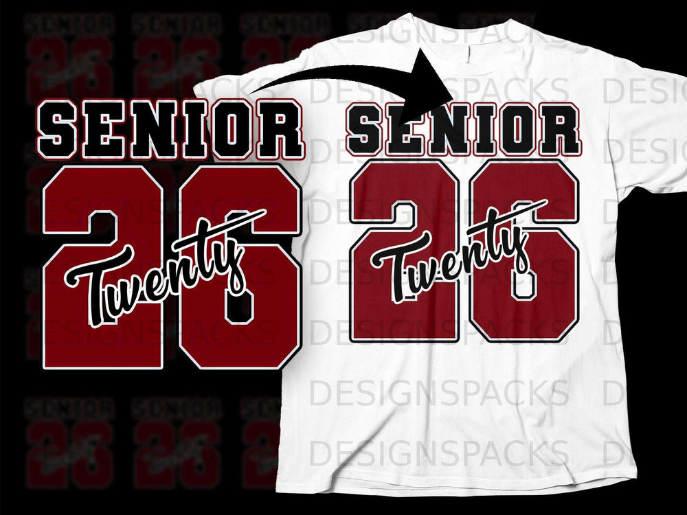 Senior 26 graphic with text "Senior" and "Twenty".