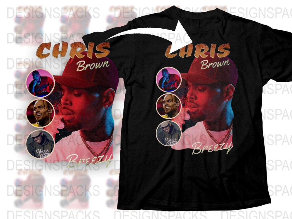 Chris Brown Inspired Graphic T-Shirt, Hip Hop Music Fan Apparel, Unique Artist Tribute Tee