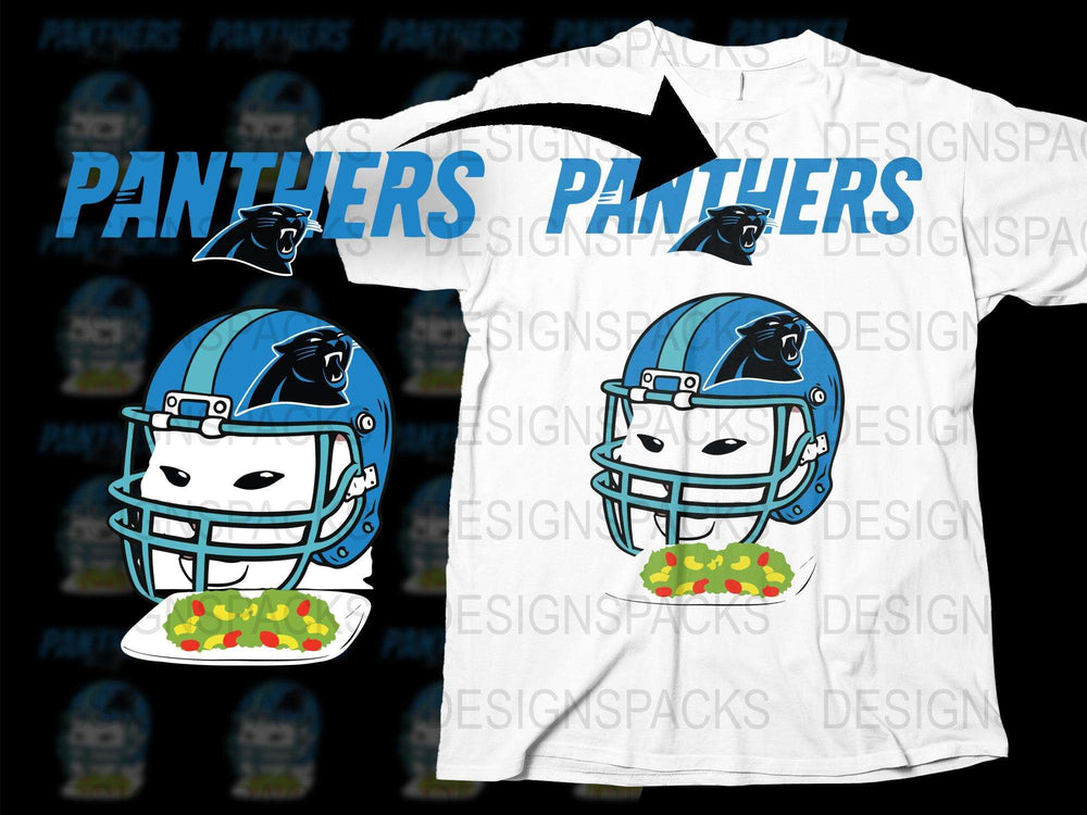 Panthers Football Team Mascot Graphic T-Shirt, Sports Fan Tee, Casual Wear