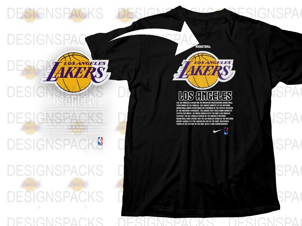 Los Angeles Basketball Team T-Shirt, Black Cotton Tee, Sports Fan Apparel, Unisex NBA Shirt